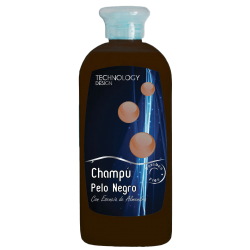 Champú pelo negro 250 ml con esencia de almendra sin parabenos